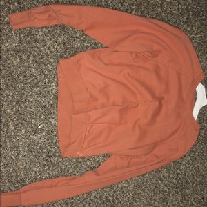 crop crew neck sweatshirt